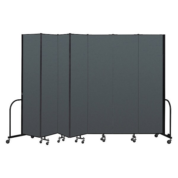 Portable Room Divider, 7 Panel, 8 ft. H
