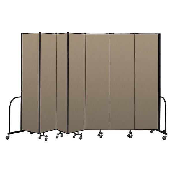 Portable Room Divider, 7 Panel, 8 ft. H