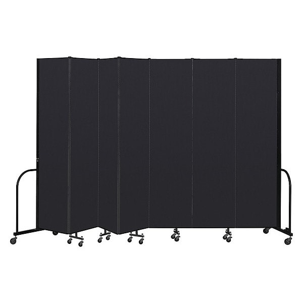 Portable Room Divider, 7 Panel, 8 ft. H