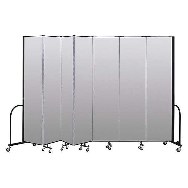 Portable Room Divider, 7 Panel, 8 ft. H