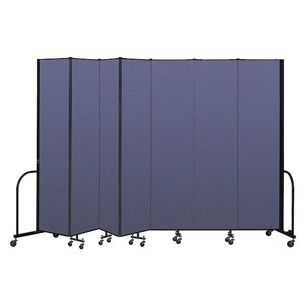 Portable Room Divider, 7 Panel, 8 ft. H