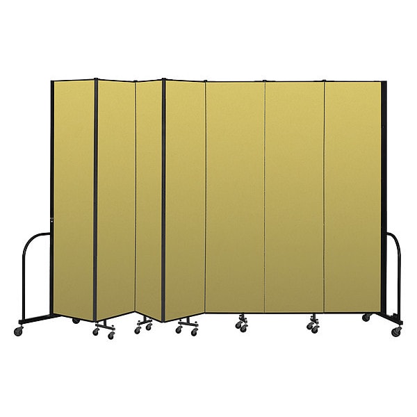 Portable Room Divider, 7 Panel, 8 ft. H
