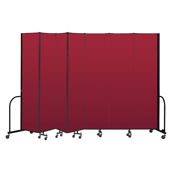 Portable Room Divider, 7 Panel, 8 ft. H