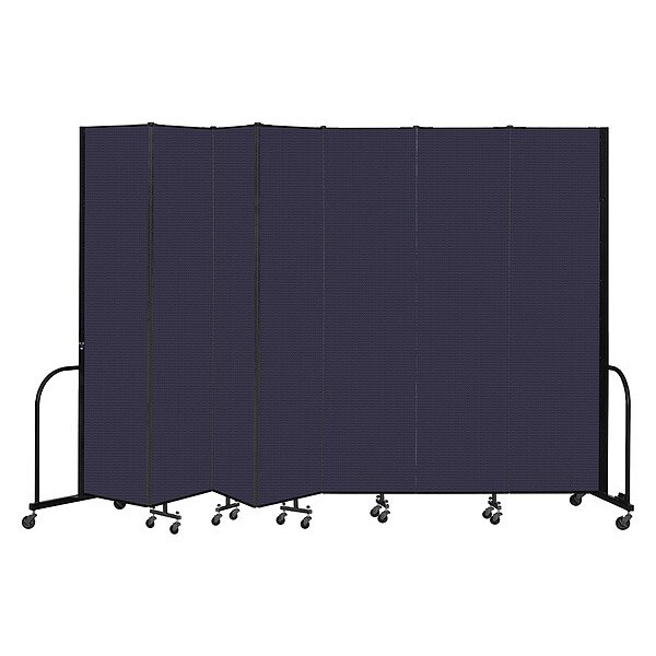 Portable Room Divider, 7 Panel, 8 ft. H