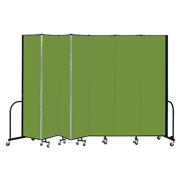 Portable Room Divider, 7 Panel, 8 ft. H
