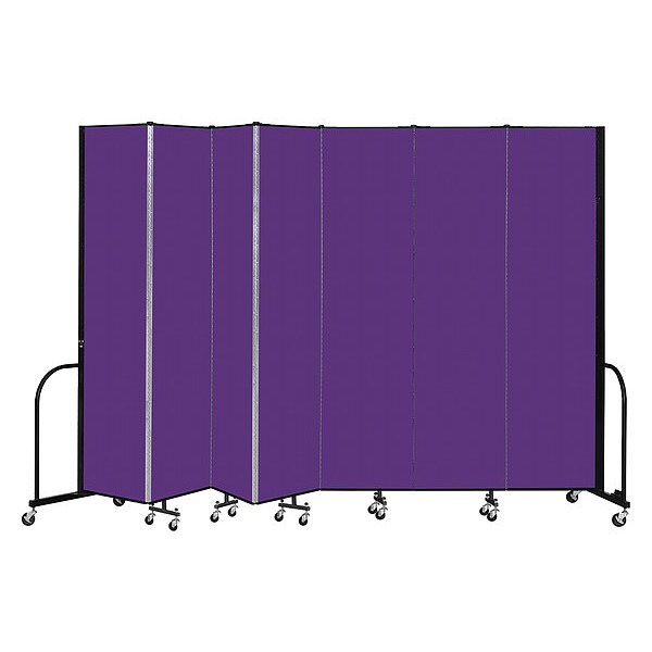 Portable Room Divider, 7 Panel, 8 ft. H