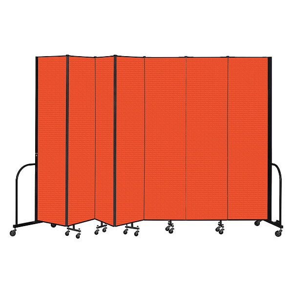Portable Room Divider, 7 Panel, 8 ft. H