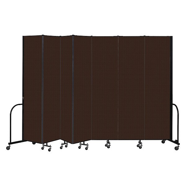 Portable Room Divider, 7 Panel, 8 ft. H