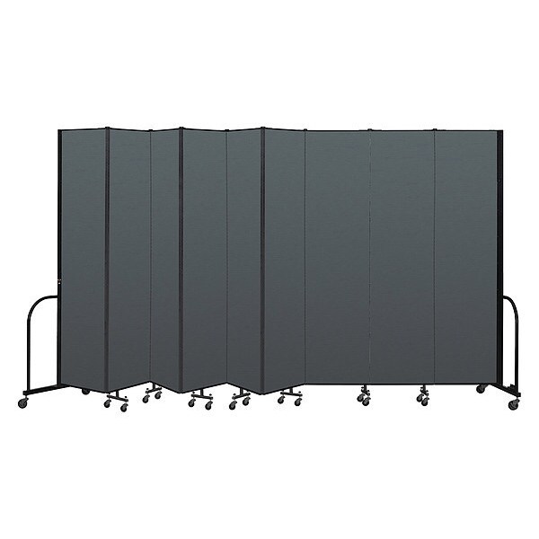 Portable Room Divider, 9 Panel, 8 ft. H