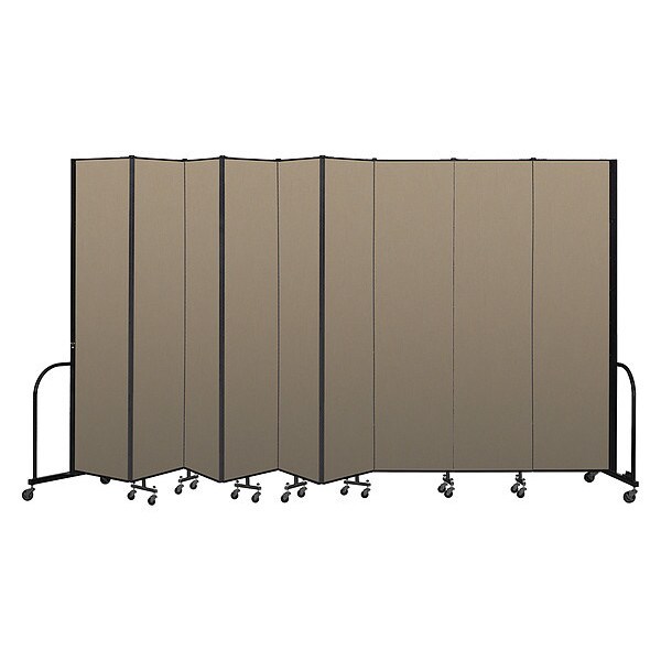 Portable Room Divider, 9 Panel, 8 ft. H