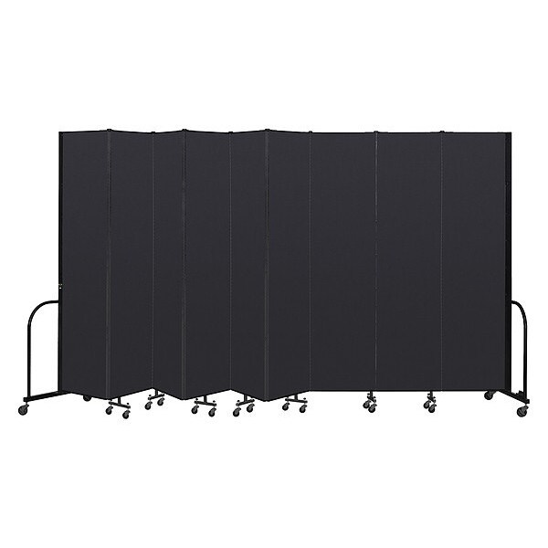 Portable Room Divider, 9 Panel, 8 ft. H