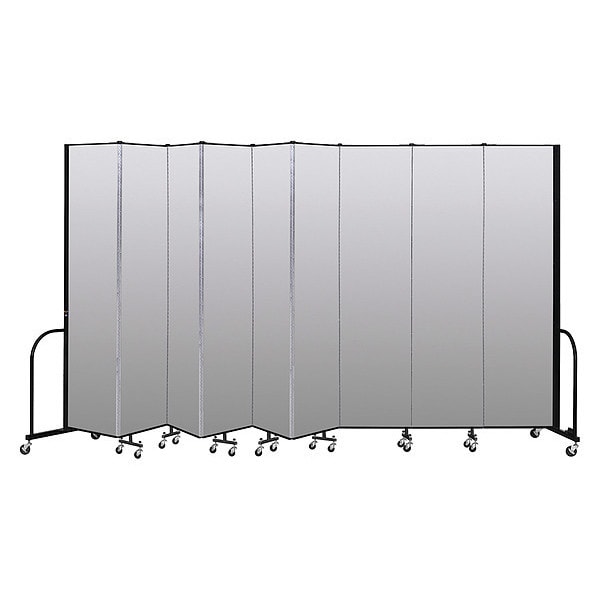 Portable Room Divider, 9 Panel, 8 ft. H