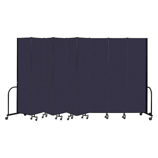 Portable Room Divider, 9 Panel, 8 ft. H
