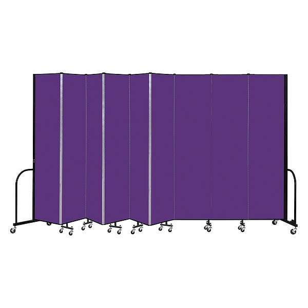 Portable Room Divider, 9 Panel, 8 ft. H