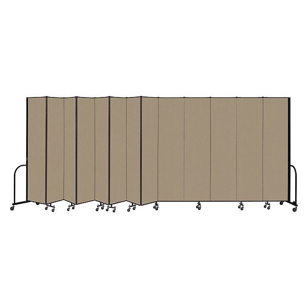Portable Room Divider, 13 Panel, 8 ft. H x