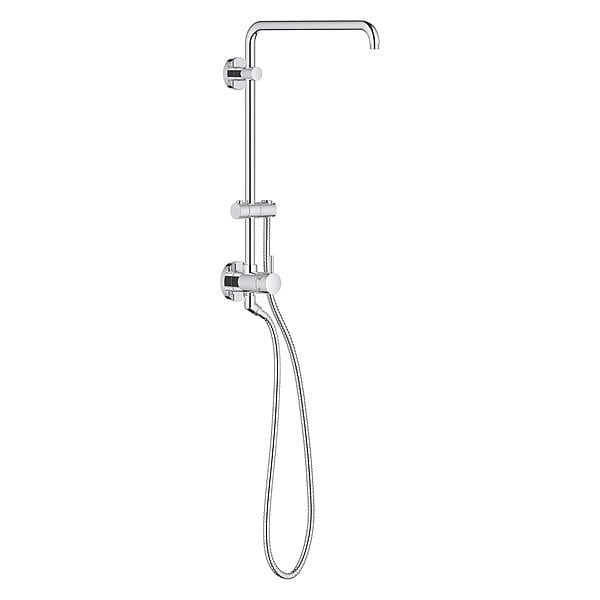 Shower System with Diverter, Chrome, Wall