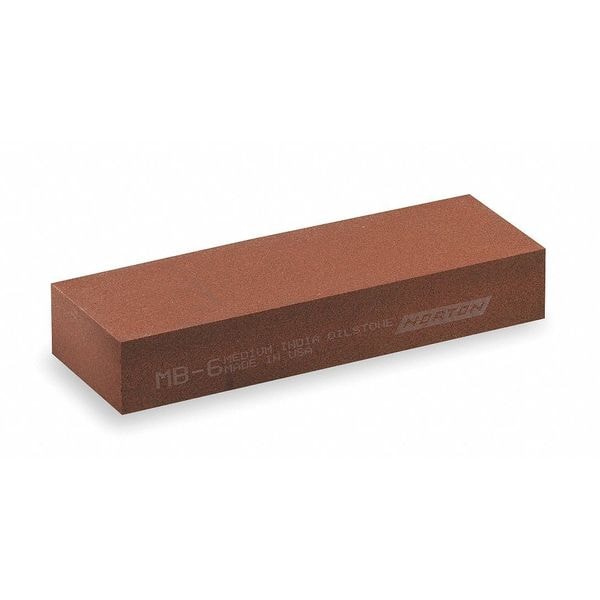 Single Grit Benchstone, 11 1/2 in W, 2 1/2 in L, 1/2 in H, Aluminum Oxide, Brown, Orange