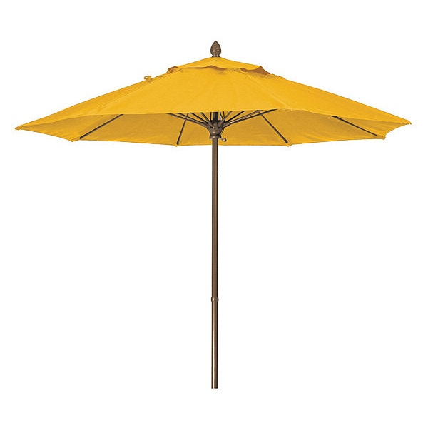 Mrkt Umbrella 8Rib Push Up Cb, Yllw, 7.5Ft