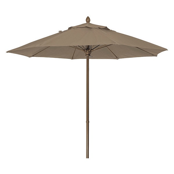 Mrkt Umbrella 8Rib PushUp Cb, Taupe, 7.5Ft