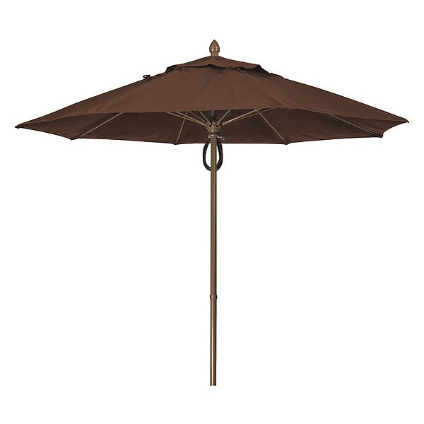 Mrkt Umbrella 8Rib Plly Pin Cb, Brown, 9Ft