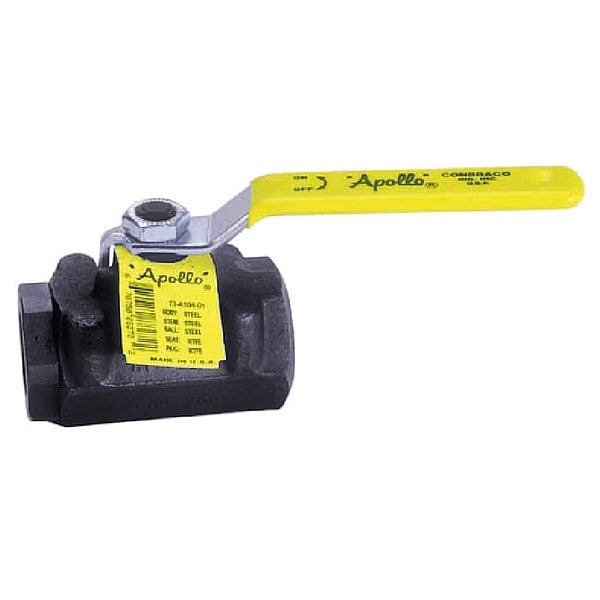 1-1/4" FNPT Carbon Steel Ball Valve Inline