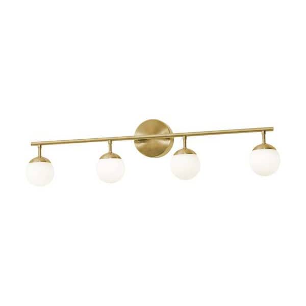 Pearl4LightLEDVanity, Gold, Metal, 32inL