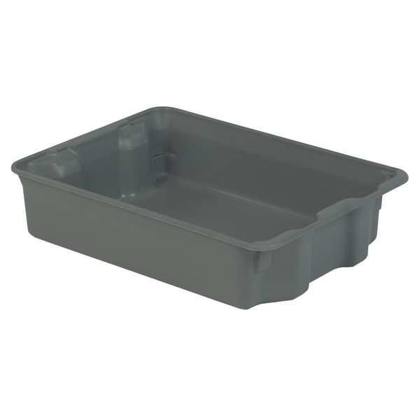 Hang & Stack Storage Bin, Polyester, Gray, 6 1/8 in H, 18 1/8 in W, 25 5/16 in L