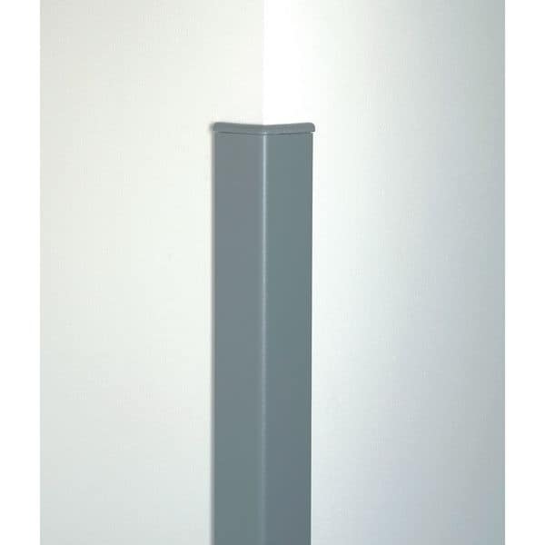 Corner Guard, Aluminum/Vinyl, Gray, 48"H x 2"W