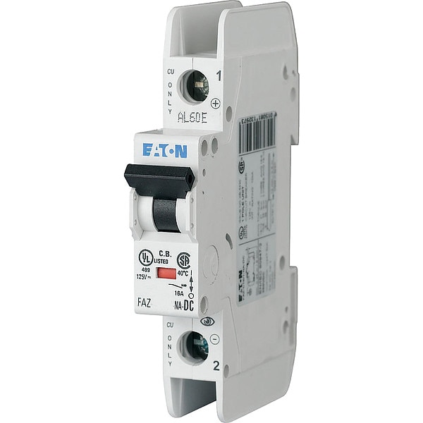 IEC Miniature Circuit Breaker, FAZ-NA Series, 16A, 1 Pole, Not Rated, 10kA at 277/480V AC, C Curve