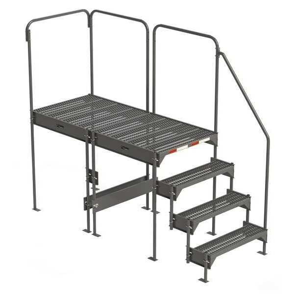 Work Platform, 45 in H, 36 in W, 77 in D, Steel, 500 lb Load Capacity