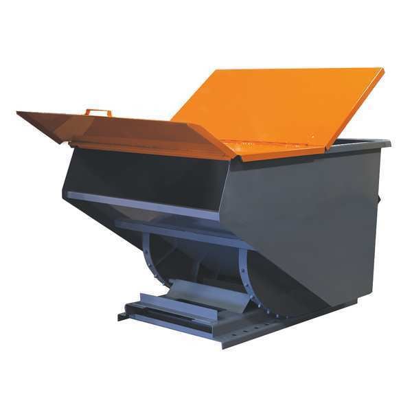 Hopper Lid, Gray, Fits 3 cu. yd.