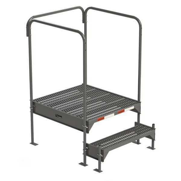 Work Platform, 18 in to 21 in H, 36 in W, 39 in D, Steel, 500 lb Load Capacity