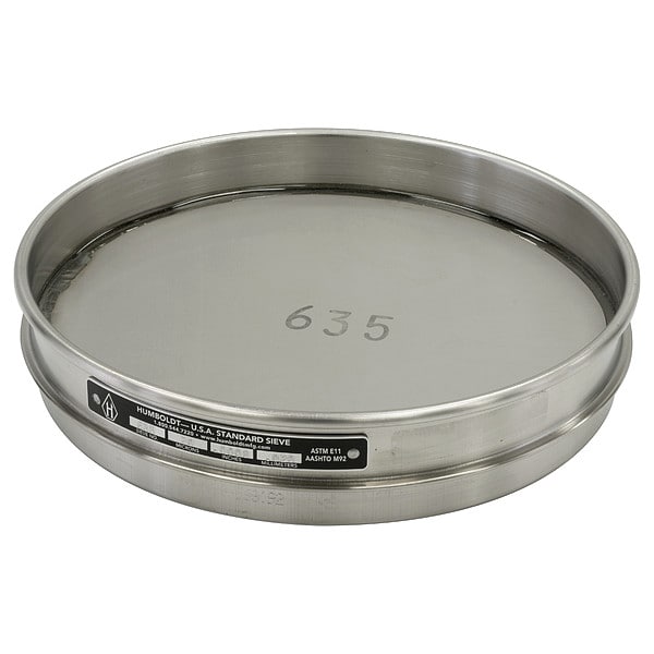 Sieve, 8 in, SS Frame, SS Mesh, No. 635