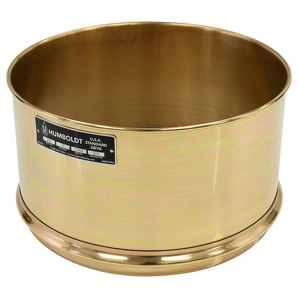 Wet Washing Sieve, 12 In, No 200, 6 In Deep