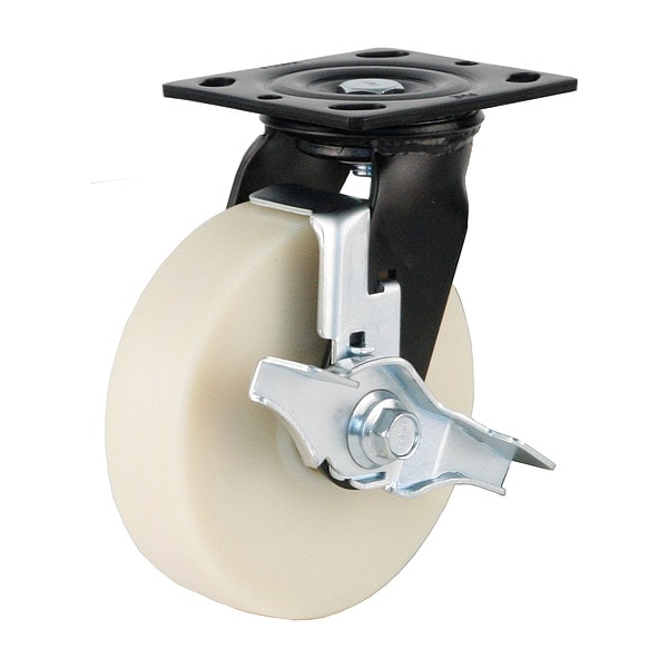 Plate Caster, Swivel, Nylon, 190mm H