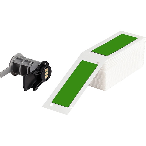 Pre-Cut Label Stock Roll, Green, Gloss