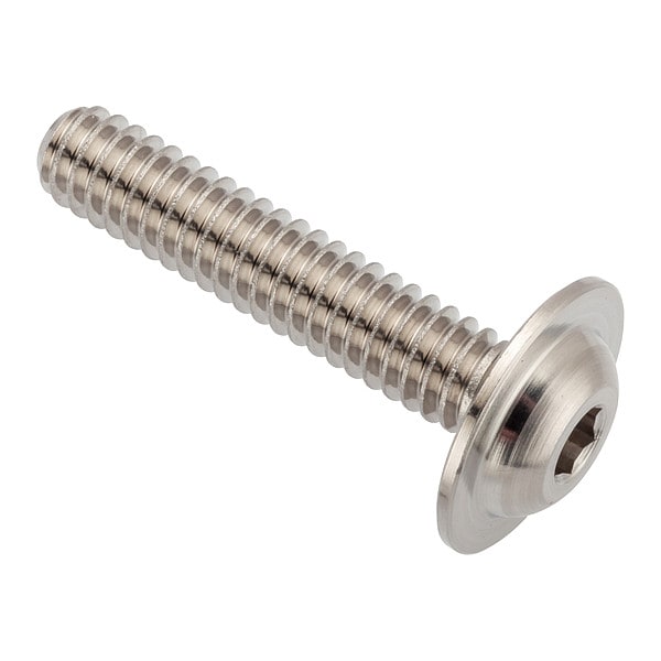 1/4"-20 x Machine Screw, Hex Plain 316 Stainless Steel