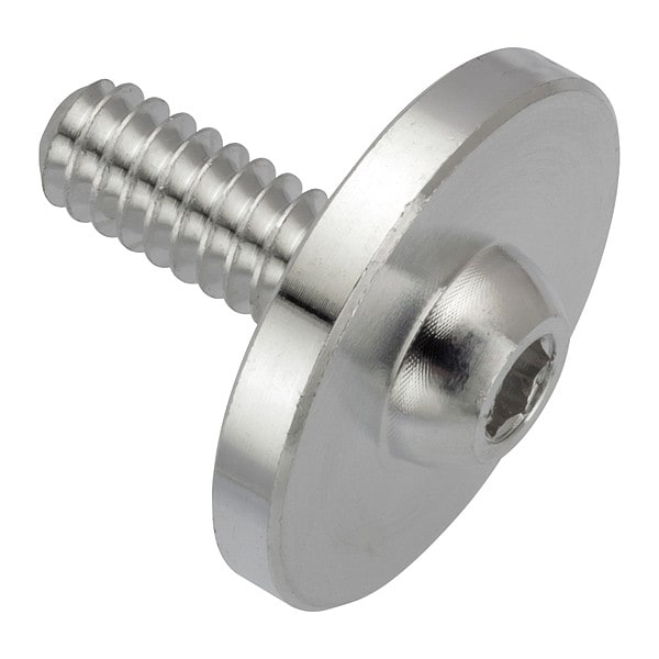 #10-24 x Machine Screw, Hex Plain Aluminum