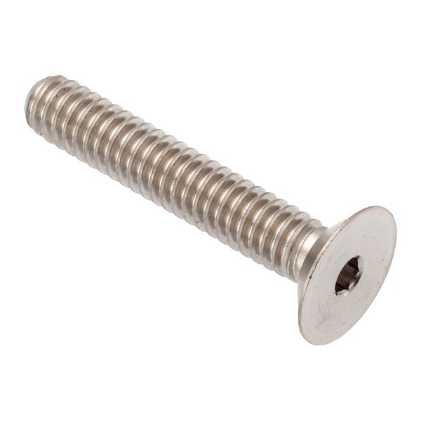 1/2"-13 Socket Head Cap Screw, Flat, Plain 18-8 Stainless Steel, 1-1/4 in Length