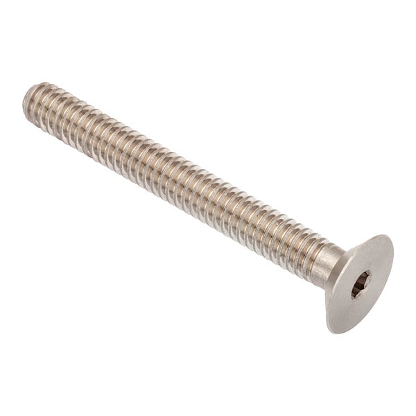 3/4"-10 Socket Head Cap Screw, Flat, Plain 18-8 Stainless Steel, 2-1/2 in Length