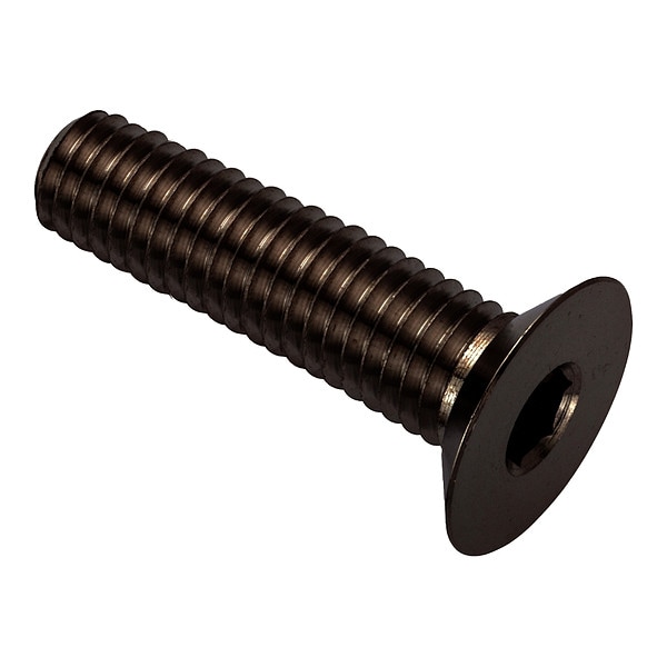 M10-1.50 Socket Head Cap Screw, Flat, Black Oxide 316 Stainless Steel, 50 mm Length