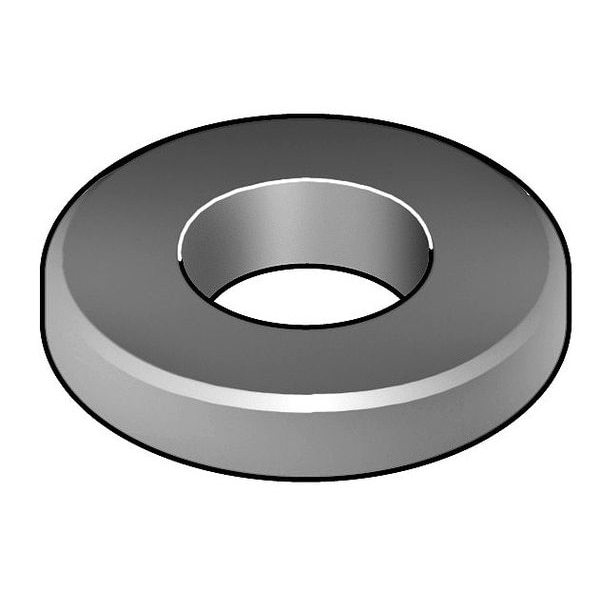 Beveled Washer, For Screw Size 1 1/4 in , 18-8 Stainless Steel Plain Finish