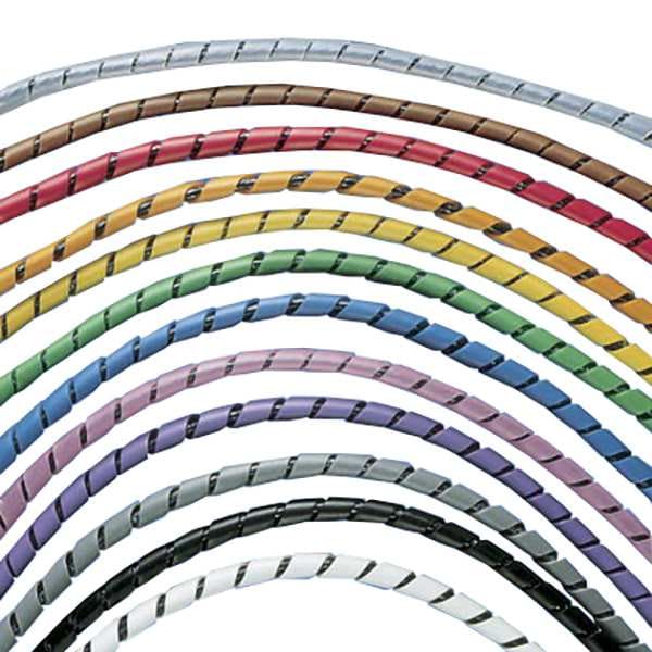 Spiral Wrap, 2 in Max Bundle Dia., 100 ft, Polyethylene, Blue