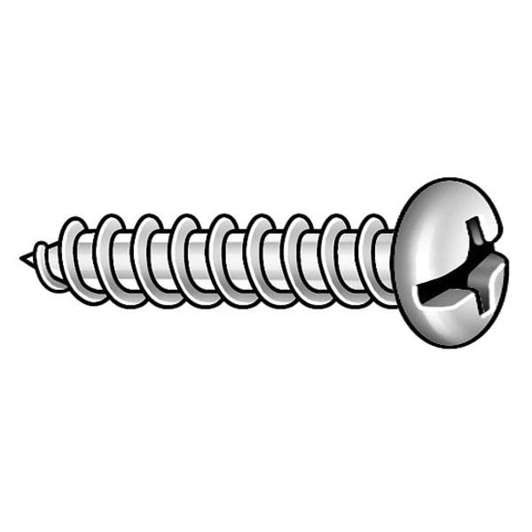 Sheet Metal Screw, #4 x 1/2 in, Zinc Plated Steel Pan Head Combination Phillips/Slotted Drive
