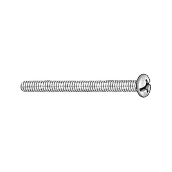#10-24 x 6 in Combination Phillips/Slotted Round Machine Screw, Zinc Plated Steel, 100 PK