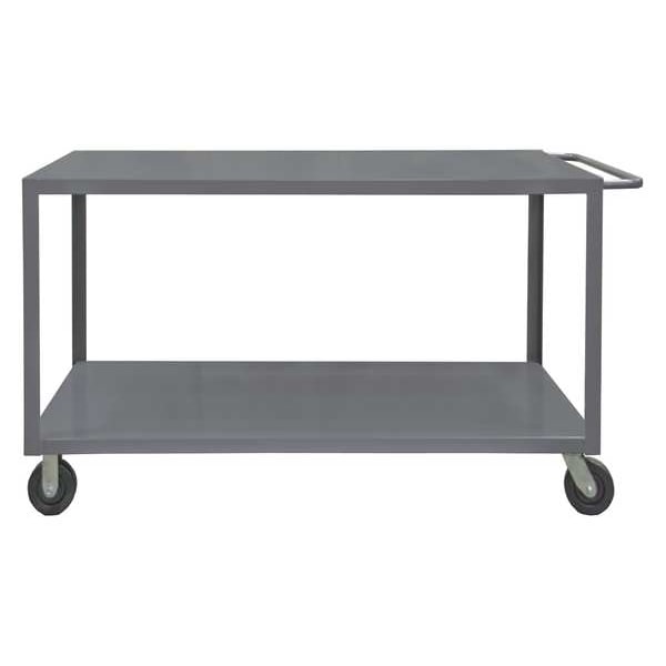 Utility Cart with Flush Metal Shelves, Steel, 4,000 lb Load Capacity, 2 Shelves, 36 1/2 in L