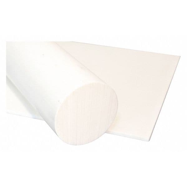 White PETP Sheet Stock 24" L x 12" W x 0.625" Thick