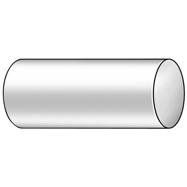 White PET-P Rod Stock 1 ft. L, 2-1/2" Dia.