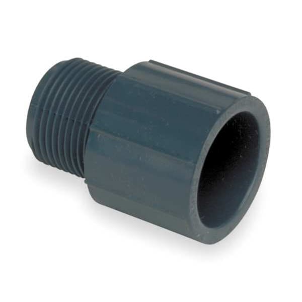 PVC Male Adapter, MNPT x Socket, 3 in Pipe Size