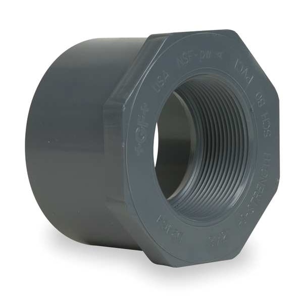 CPVC Reducer Bushing, Schedule 80, 2-1/2" x 1-1/2" Pipe Size, Spigot x FNPT